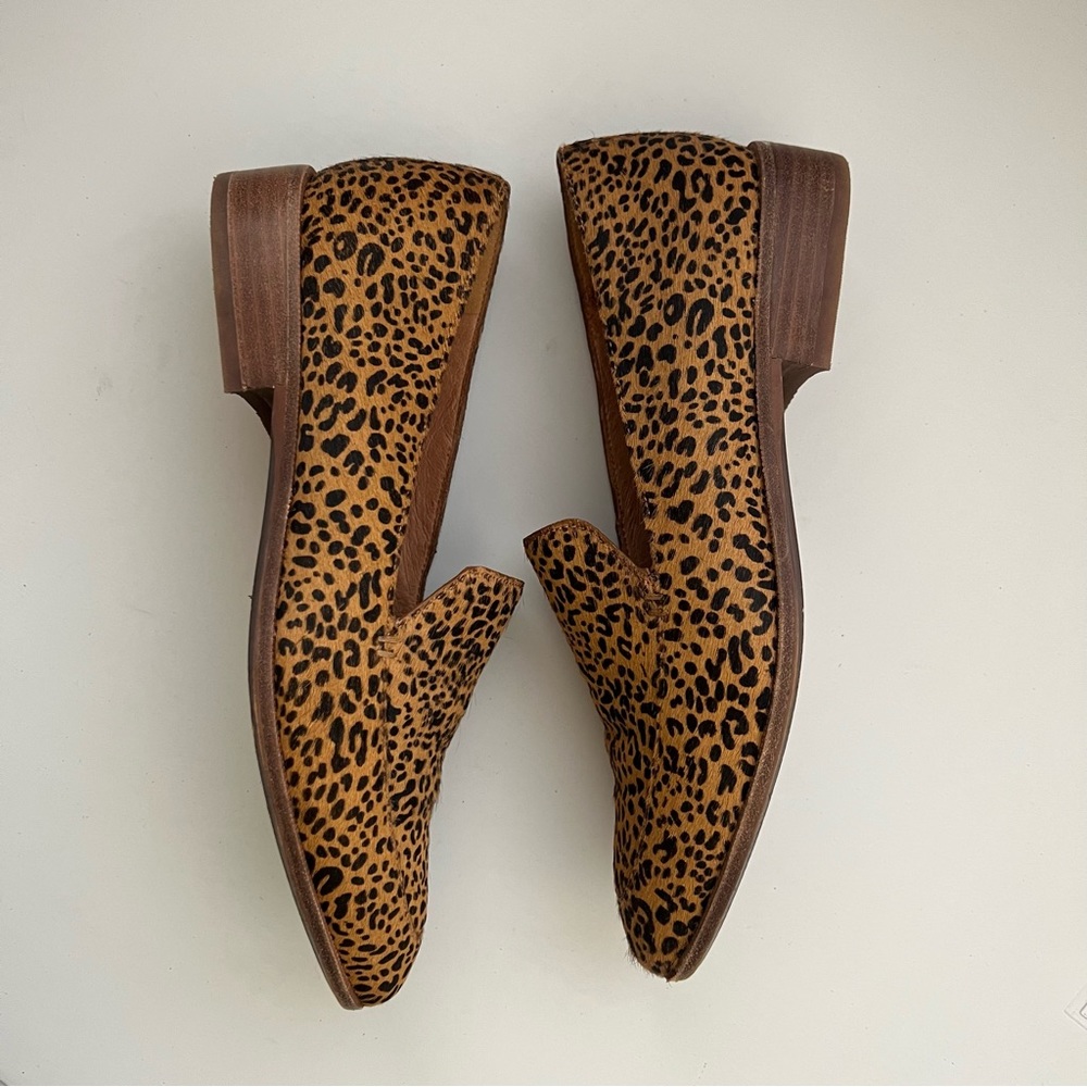 Madewell The Frances Loafer in Mini Leopard Calf Hair Size 9 - Picture 5 of 10